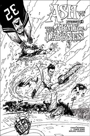 Ash vs. the Army of Darkness issue 4-D Mauro Vargas 1:10 B&W Cover