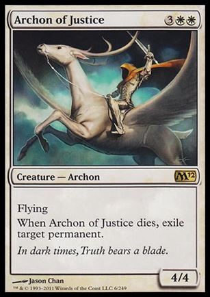 Magic the Gathering: 2012 Core Set (Base Set) card 6 Archon of Justice