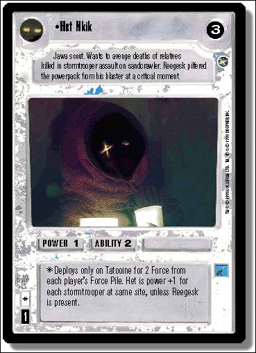 Star Wars: A New Hope Limited (Base Set) card 87 Het Nkik