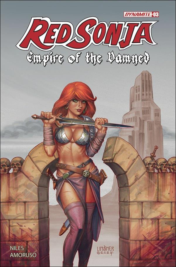 Red Sonja: Empire of the Damned issue 3-B Joseph Michael Linsner Cardstock Cover