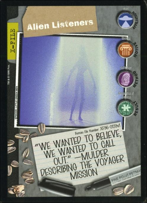 X-Files: Premiere Edition (Base Set) card XF96-0139v1 Alien Listeners 