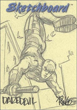 Marvel Creators Collection '98 (Sketchboard Subset) card 8-B Daredevil (Yellow)