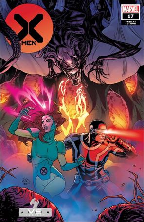 X-Men (2019) issue 17-B Russell Dauterman Marvel vs Alien Cover