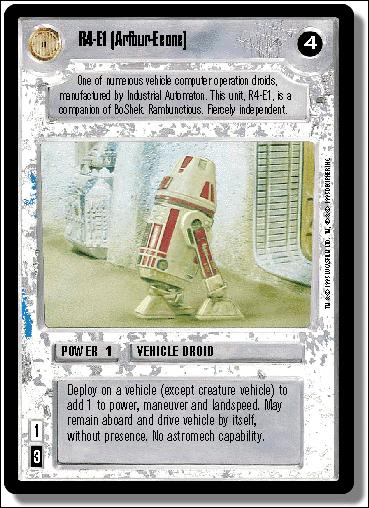 Star Wars: Premiere Limited (Base Set) card 179 R4-E1 [Arfour-Eeone]