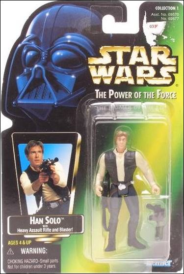Star Wars: The Power of the Force 2 3 3/4" Basic Action Figures figure 5-C Han Solo (Green Card)