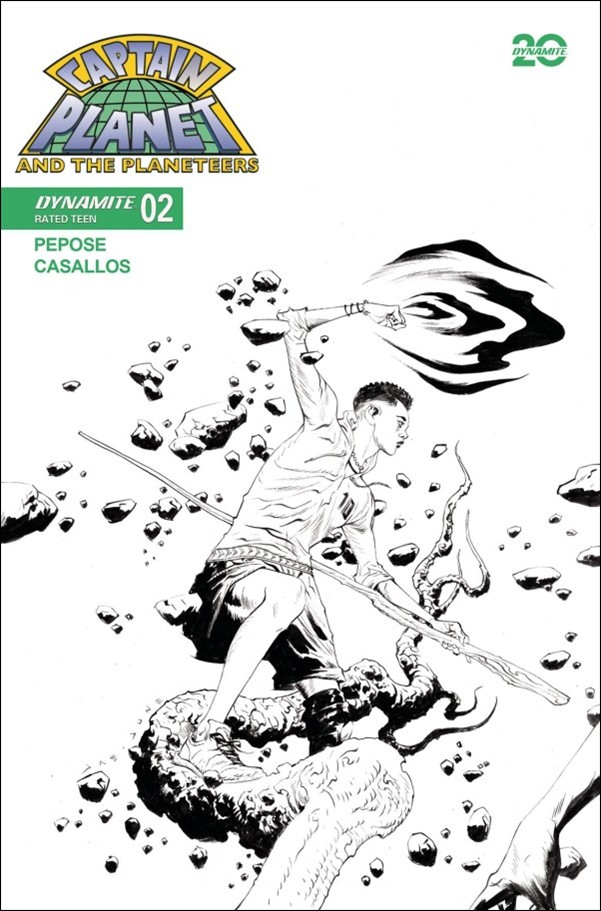 Captain Planet (2025) issue 2-G Jae Lee B&W Connecting 1:10 Cover
