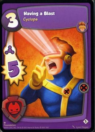 Super Hero Squad (Base Set) card 37 Having a Blast - Cyclops