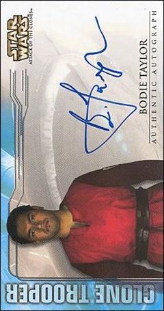 Star Wars: Attack of the Clones Widevision  (Autograph Subset) card nn23 Bodie Taylor - Clone Trooper (1:288 Packs)