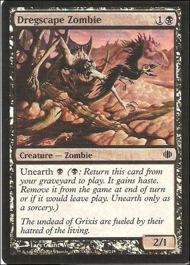 Magic the Gathering: Shards of Alara (Base Set) card 74-B Dregscape Zombie (Foil)
