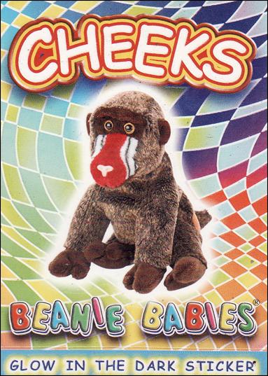 Beanie Babies Series 4 (Glow in the Dark Sticker Subset) card nn4 Cheeks