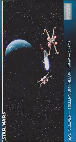 Star Wars Widevision (Base Set) card 113 Ext. X-Wings - Millennium Falcon, Yavin - Space