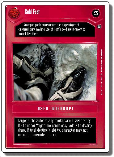 Star Wars: Hoth Revised (Base Set) card 43 Cold Feet