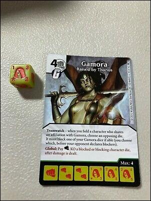 Marvel Dice Masters Age of Ultron  card 82 Gamora : Raised by Thanos