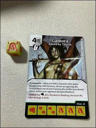 Marvel Dice Masters Age of Ultron  card 82 Gamora : Raised by Thanos
