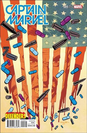 Captain Marvel (2016) issue 9-B Chris Samnee Defenders Cover