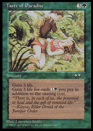 Magic the Gathering: Alliances (Base Set) card 100-B Taste of Paradise