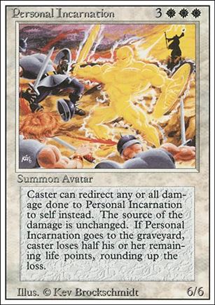 Magic the Gathering: Revised (Base Set) card 31 Personal Incarnation