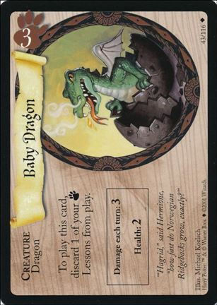 Harry Potter (Base Set) card 43 Baby Dragon