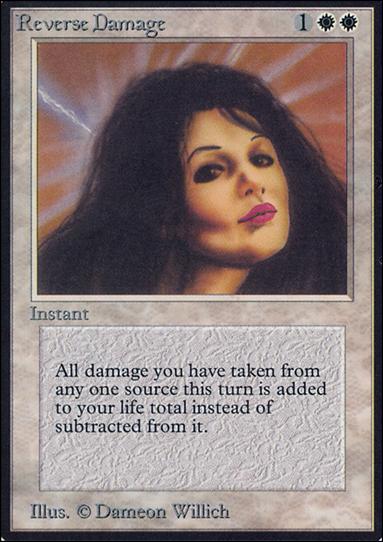 Magic the Gathering: Limited Edition Alpha (Base Set) card 35 Reverse Damage