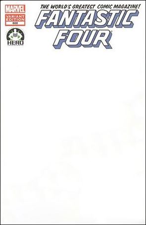 Fantastic Four (1961) issue 600-F Hero Initiative Blank Cover
