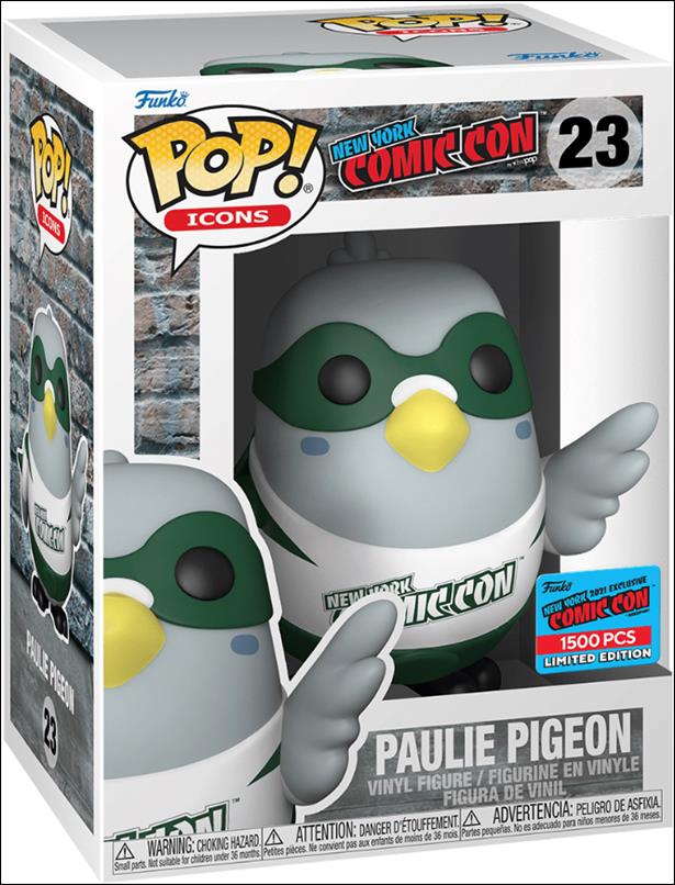 POP! Icons figure 23-J Paulie Pigeon (Jets White Jersey) NYCC 2021 1/1500