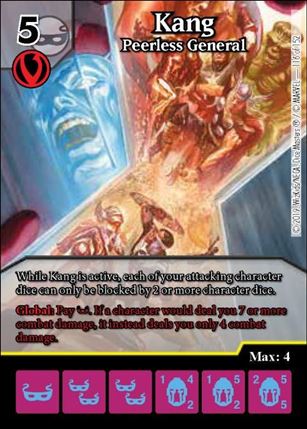 Marvel Dice Masters  Avengers Infinity Gauntlet card 116 Kang: Peerless General