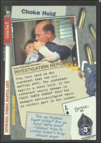 X-Files: Premiere Edition (Base Set) card XF96-0028v1 Choke Hold