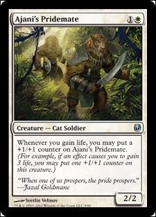 Magic the Gathering: Duel Decks: Ajani vs. Nicol Bolas card 9 Ajani's Pridemate