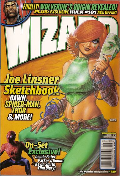 Wizard: The Comics Magazine issue 120-B Joseph Michael Linsner Dawn Cover