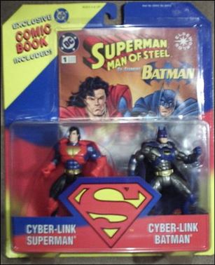 Superman: Man of Steel Action Figure 2-Packs figure 1 Superman (Cyber-Link) and Batman (Cyber-Link)