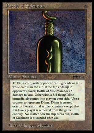 Magic the Gathering: Arabian Nights (Base Set) card 58 Bottle of Suleiman