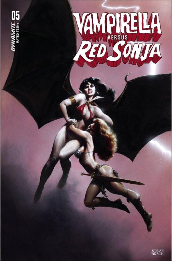 Vampirella Versus Red Sonja issue 5-C Steve Beach Cover