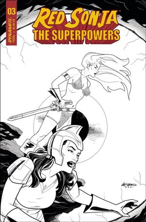 Red Sonja: The Superpowers issue 3-M Lee Ferguson 1:20 Black & White Cover