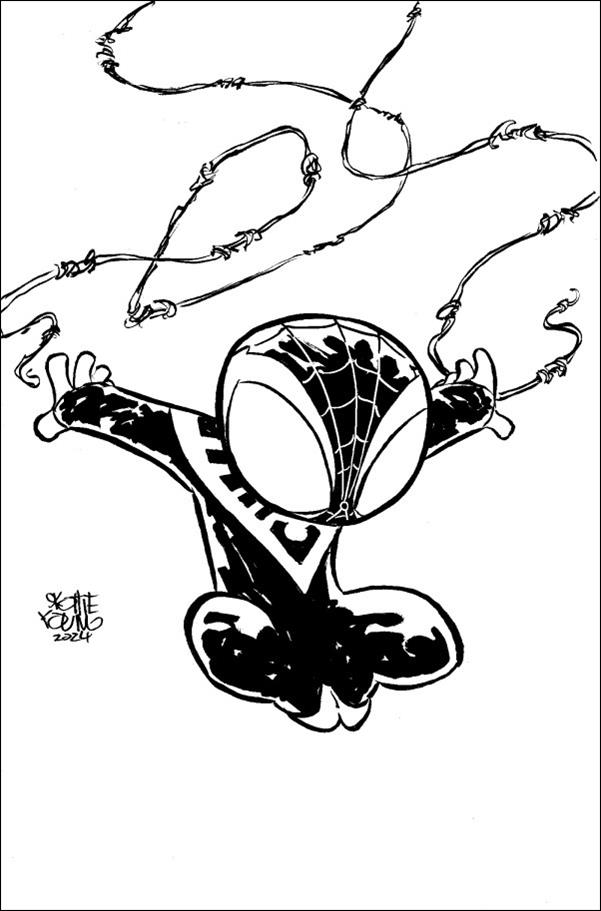 Miles Morales: Spider-Man (2022) issue 21-C Skottie Young 1:50 B&W Virgin "Big Marvels" Cover