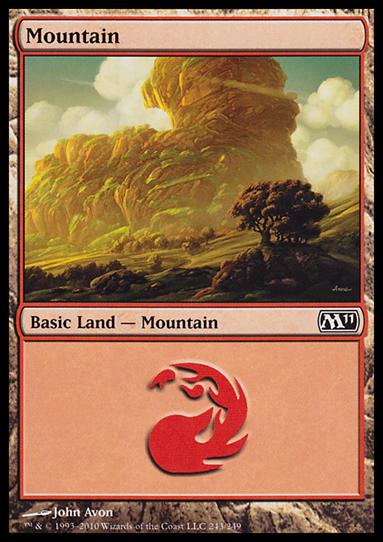 Magic the Gathering: 2011 Core Set (Base Set) card 243 Mountain