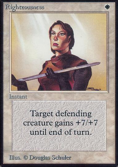 Magic the Gathering: Limited Edition Alpha (Base Set) card 36 Righteousness