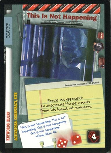 X-Files: 101361 (Base Set) card XF97-0420x1 This Is Not Happening