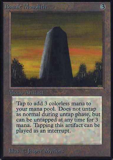 Magic the Gathering: Limited Edition Alpha (Base Set) card 231 Basalt Monolith