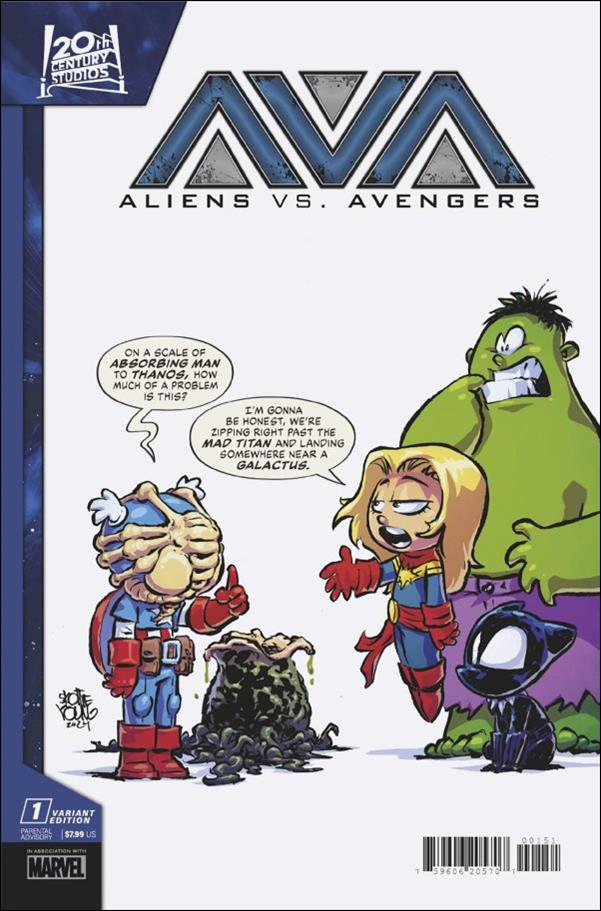 Aliens vs. Avengers issue 1-D Skottie Young Cover