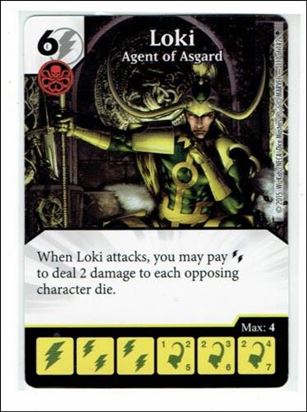 Marvel Dice Masters Age of Ultron  card 117 Loki: Agent of Asgard 