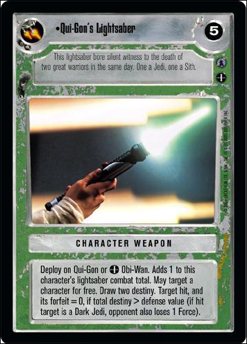 Star Wars: Reflections III (Base Set) card 200 Qui-Gon's Lightsaber