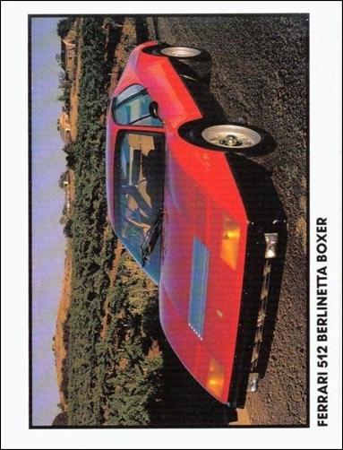 Sports Cars (1989)  (Base Set) card 16 Ferrari 512 Berlinetta Boxer