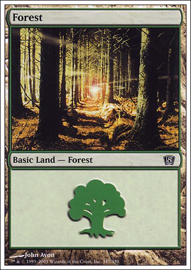 Magic the Gathering: 8th Edition (Base Set) card 347 Forest