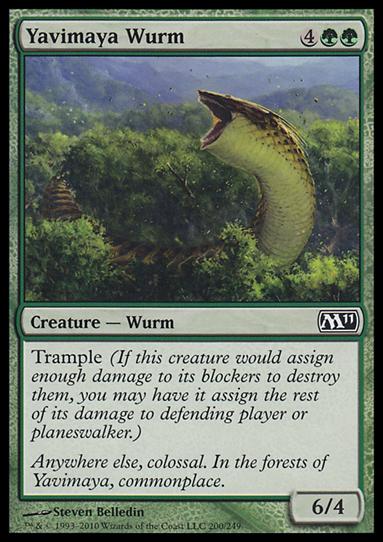 Magic the Gathering: 2011 Core Set (Base Set) card 200 Yavimaya Wurm