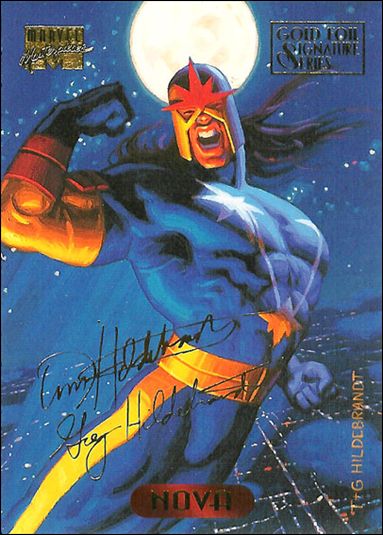 1994 Marvel Masterpieces (Gold-Foil Signature Parallel Base Set) card 86 Nova