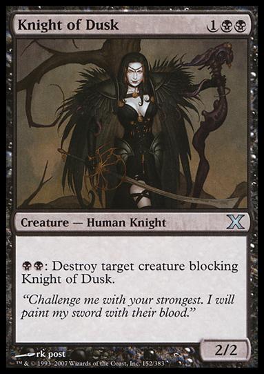 Magic the Gathering: 10th Edition (Base Set) card 152 Knight of Dusk