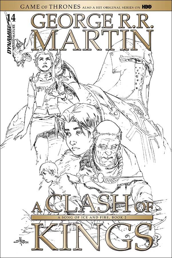 George R. R. Martin's a Clash of Kings (2017) issue 14-D Mel Rubi 1:15 Black & White Cover