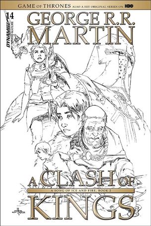George R. R. Martin's a Clash of Kings (2017) issue 14-D Mel Rubi 1:15 Black & White Cover