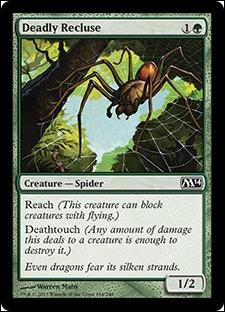 Magic the Gathering: 2014 Core Set (Base Set) card 168 Deadly Recluse