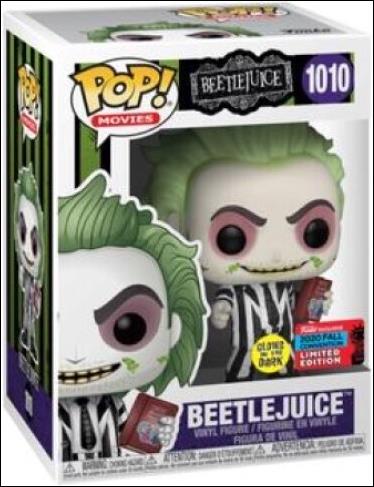 POP! Movies figure 1010-B Beetlejucie (w/ Book) (GITD) Fall Convention